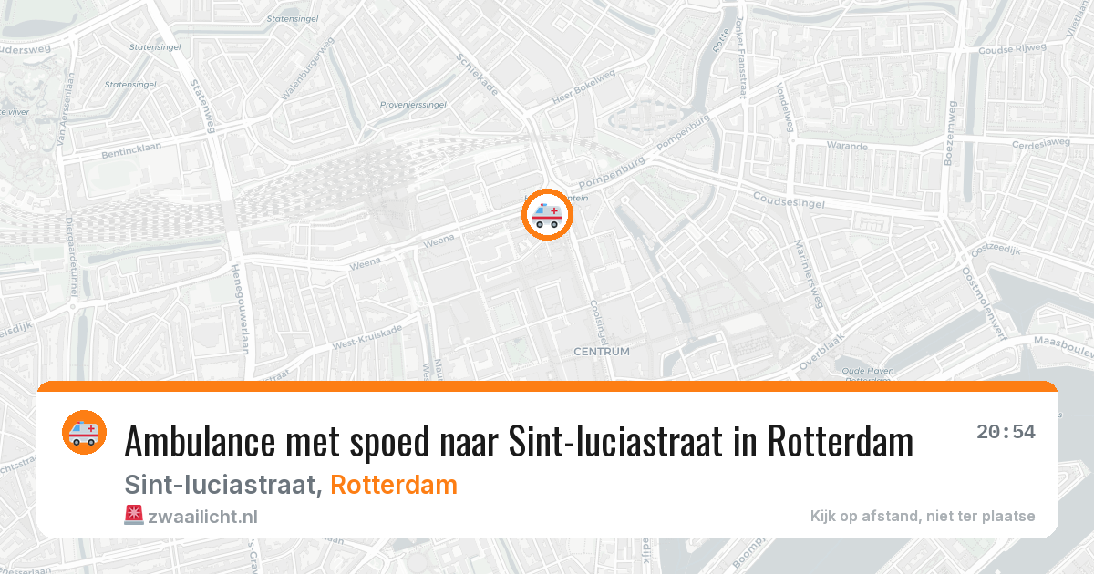 Ambulance met spoed naar Sint-luciastraat in Rotterdam — 31 jul 2026