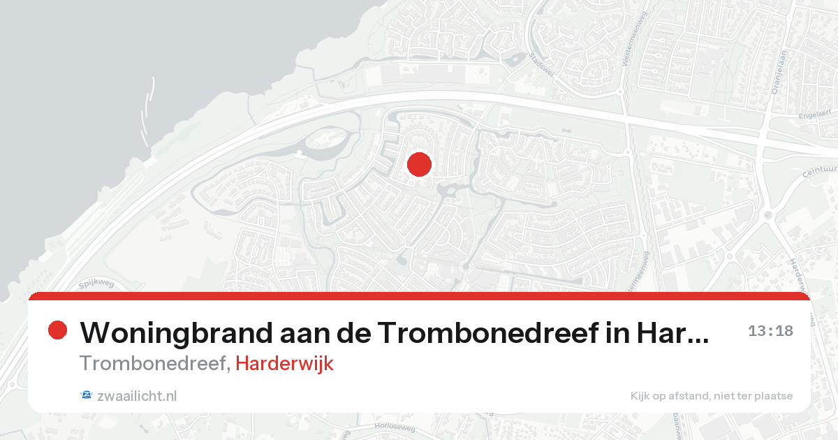 Woningbrand aan de Trombonedreef in Harderwijk — 16 aug 2026