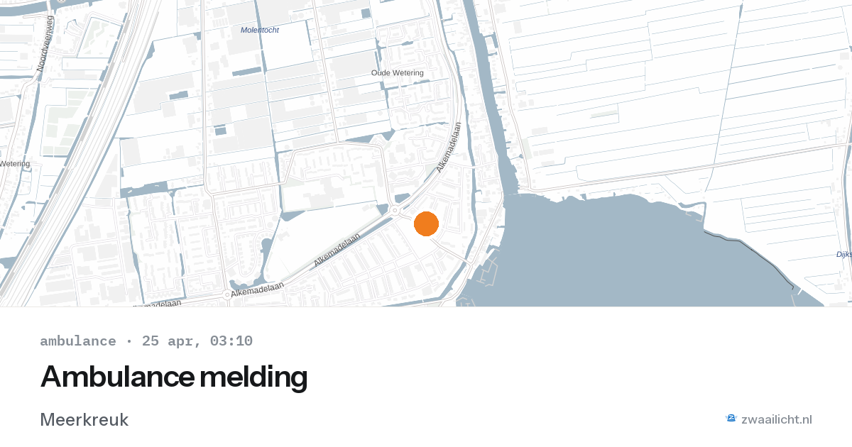 Ambulance melding — 25 apr 2026