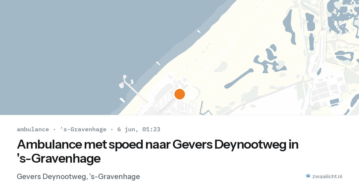 Ambulance met spoed naar Gevers Deynootweg in 's-Gravenhage — 5 jun 2026