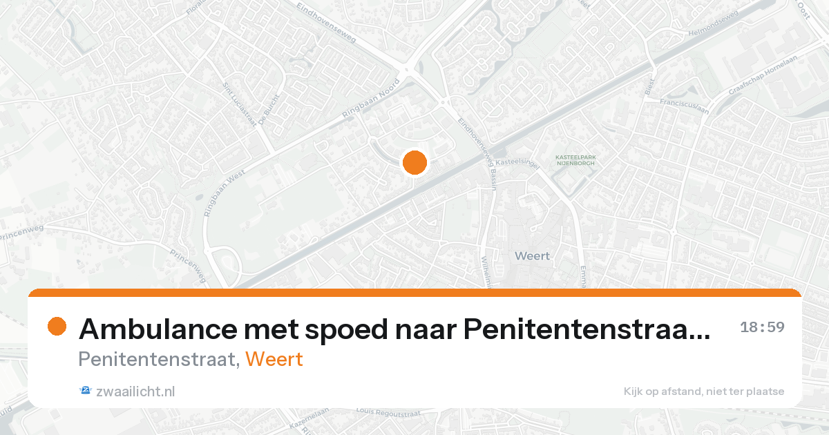 Ambulance met spoed naar Penitentenstraat in Weert — 23 aug 2026