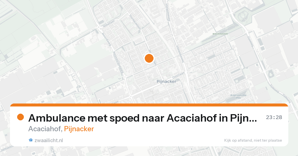 Ambulance met spoed naar Acaciahof in Pijnacker — 14 aug 2026