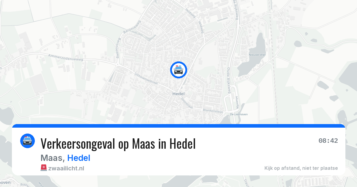 Verkeersongeval op Maas in Hedel — 15 jun 2026