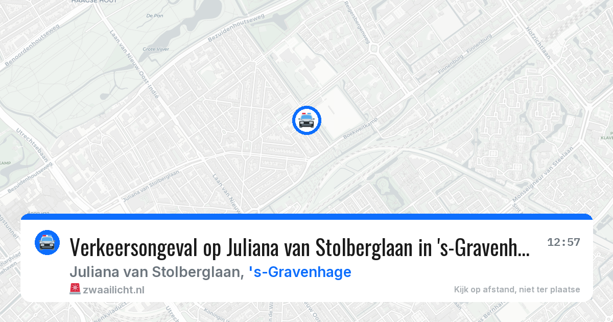 Verkeersongeval op Juliana van Stolberglaan in 's-Gravenhage — 13 jun 2026