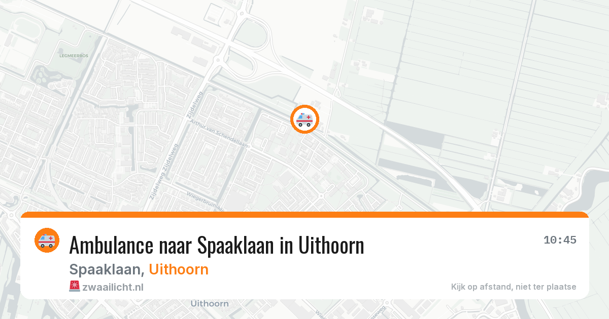 Ambulance naar Spaaklaan in Uithoorn — 30 mei 2026