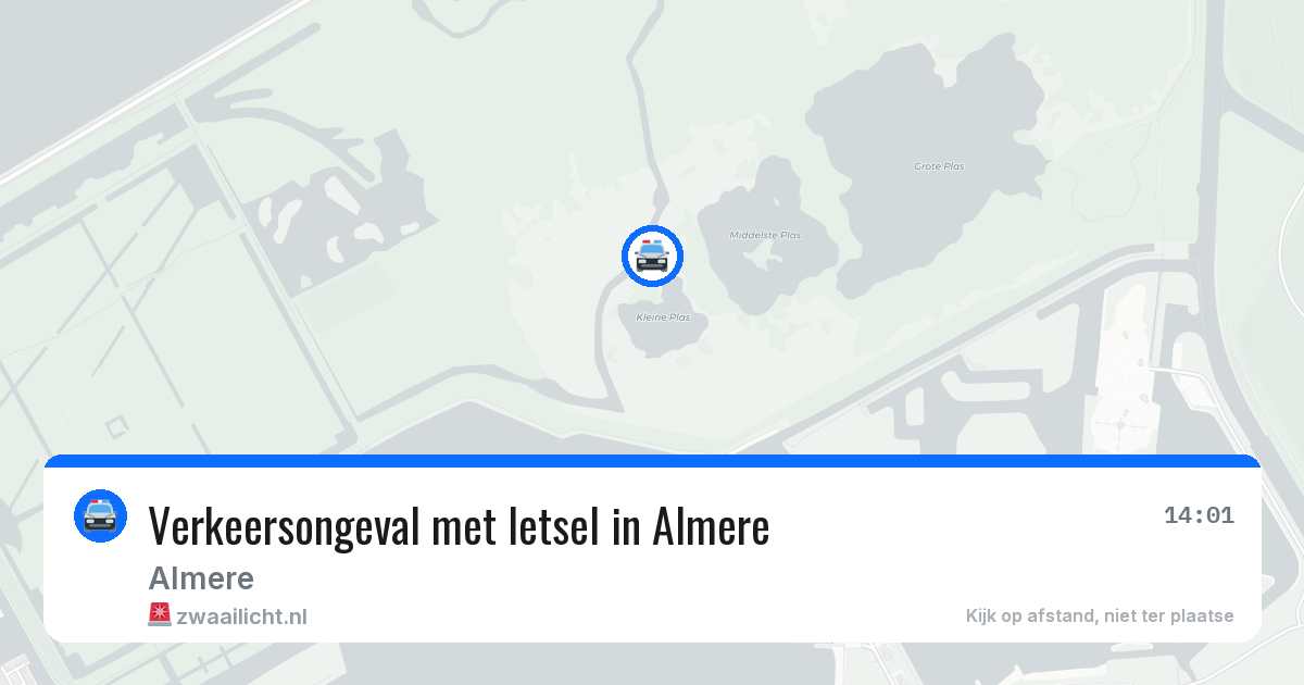 Verkeersongeval met letsel in Almere — 14 aug 2026