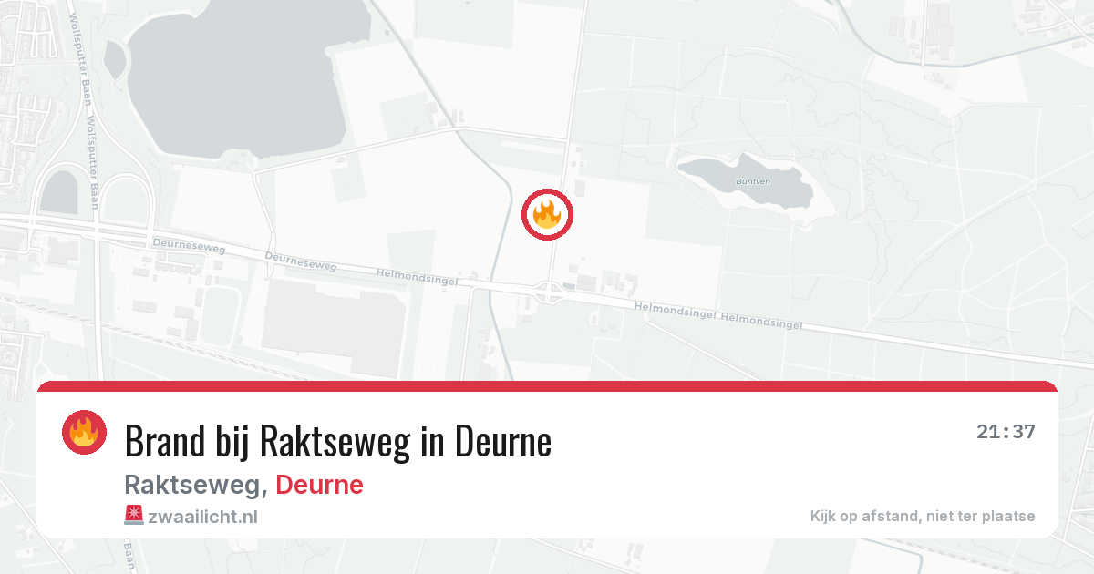 Brand bij Raktseweg in Deurne — 8 jul 2026