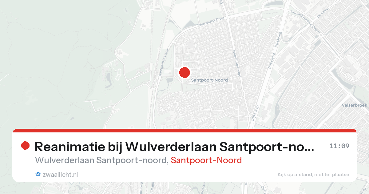 Reanimatie bij Wulverderlaan Santpoort-noord in Santpoort-Noord — 18 aug 2026