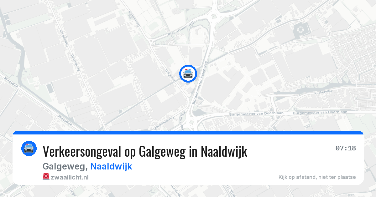 Verkeersongeval op Galgeweg in Naaldwijk — 24 mrt 2026