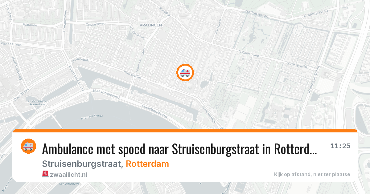 Ambulance met spoed naar Struisenburgstraat in Rotterdam — 12 jun 2026