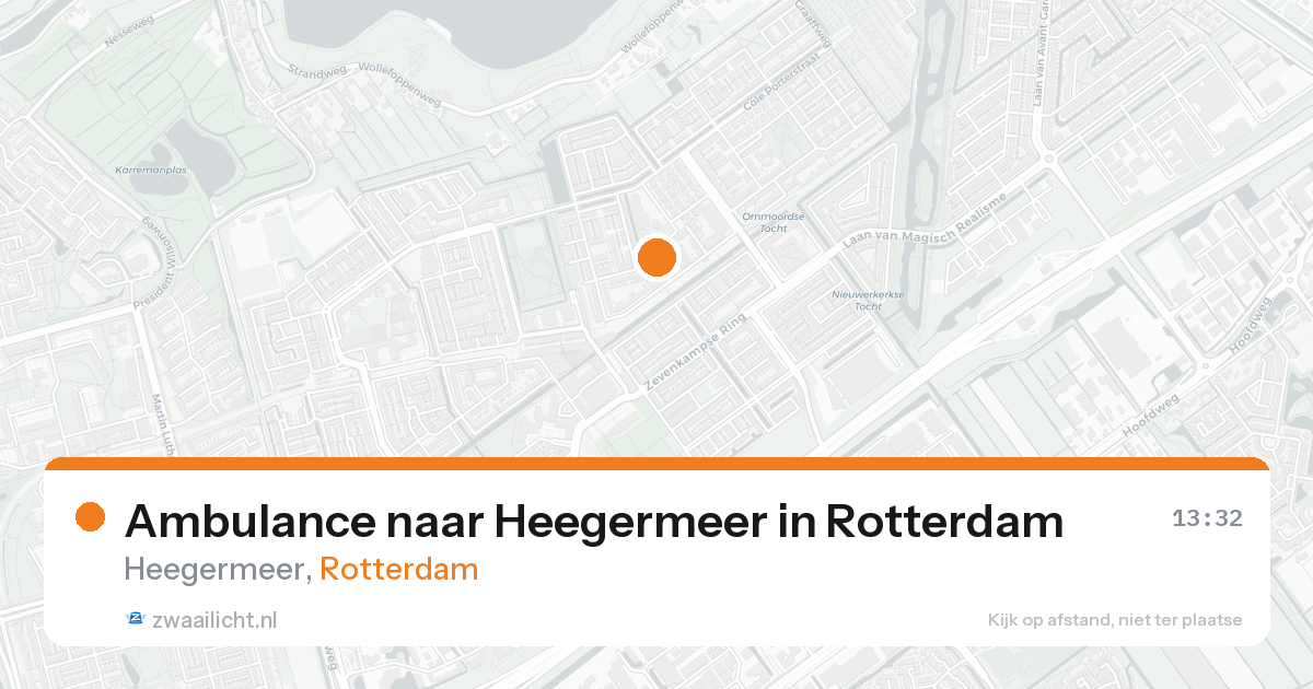 Ambulance naar Heegermeer in Rotterdam — 17 aug 2026