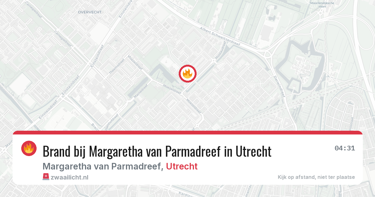 Brand bij Margaretha van Parmadreef in Utrecht — 6 jul 2026