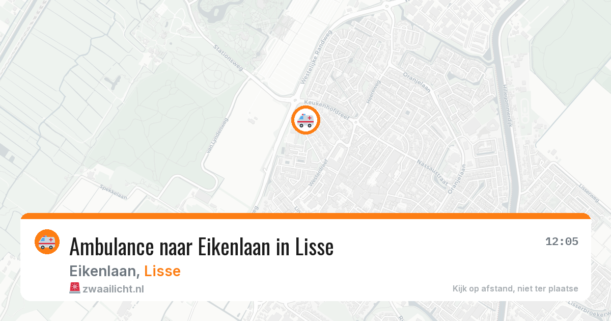 Ambulance naar Eikenlaan in Lisse — 9 mrt 2026
