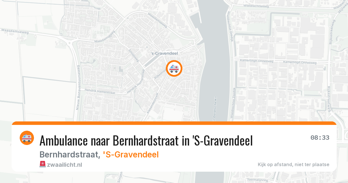 Ambulance naar Bernhardstraat in 'S-Gravendeel — 27 jul 2026