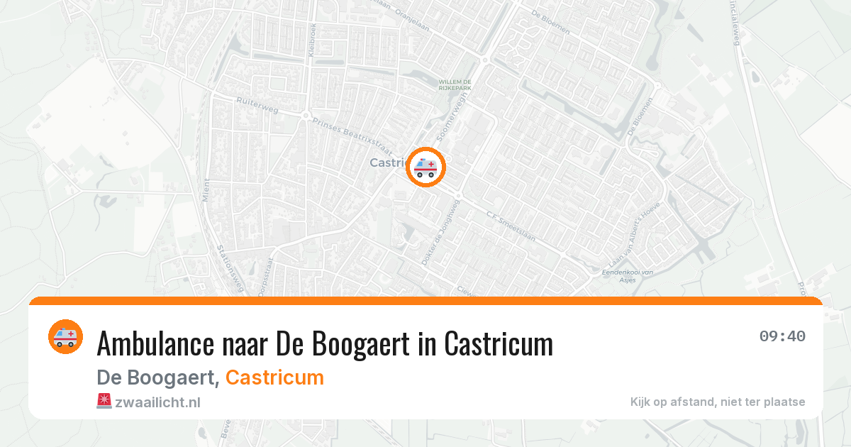 Ambulance naar De Boogaert in Castricum — 13 aug 2026