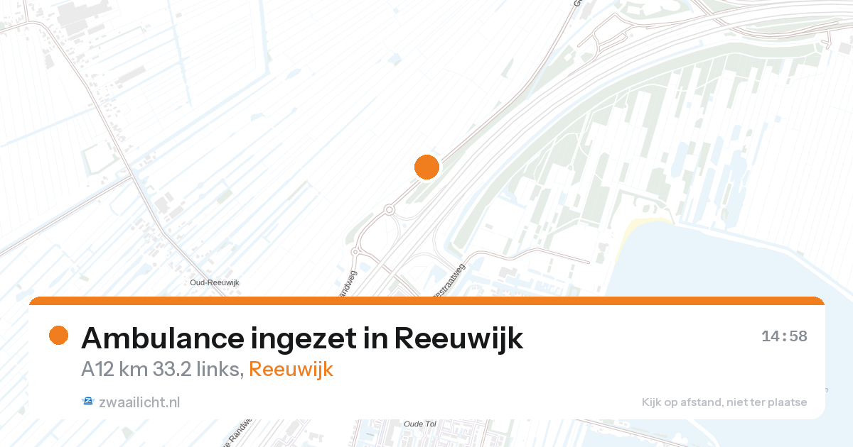 Ambulance ingezet in Reeuwijk — 27 aug 2026