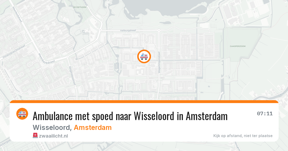 Ambulance met spoed naar Wisseloord in Amsterdam — 4 apr 2026