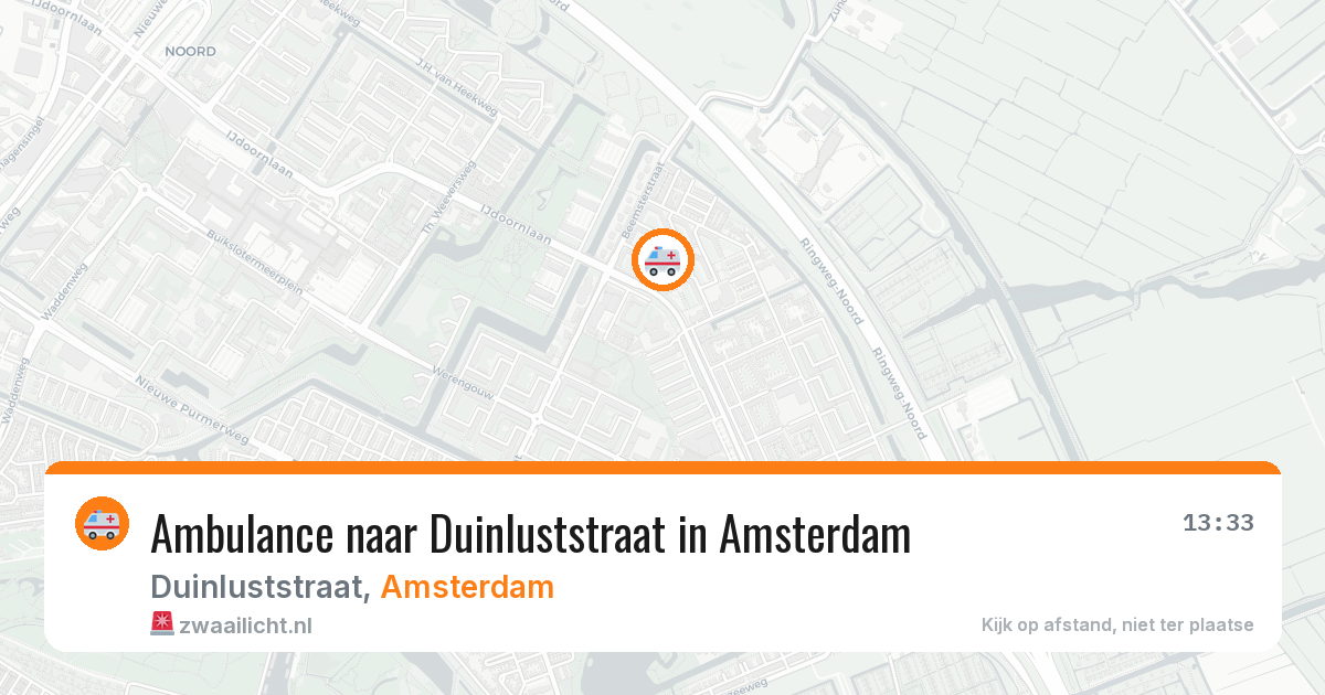 Ambulance naar Duinluststraat in Amsterdam — 18 jun 2026