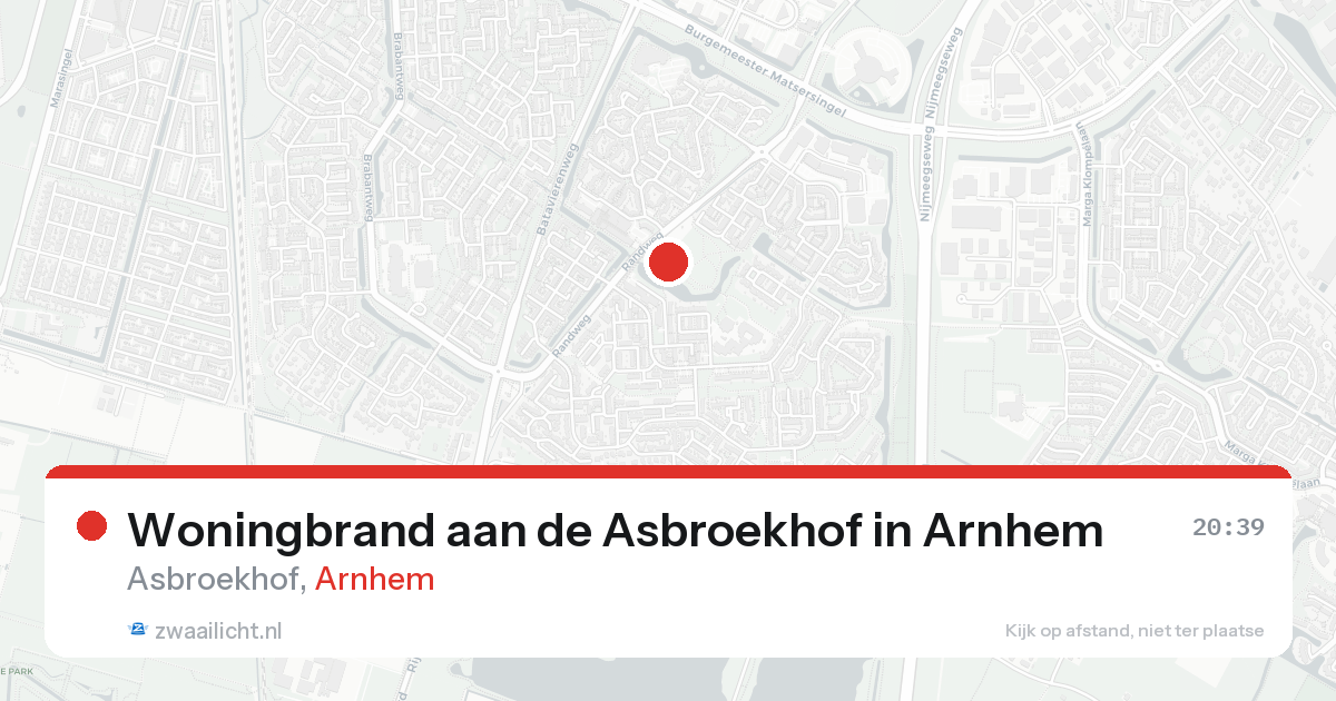 Woningbrand aan de Asbroekhof in Arnhem — 7 feb 2026