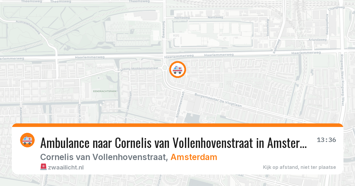 Ambulance naar Cornelis van Vollenhovenstraat in Amsterdam — 29 jan 2026