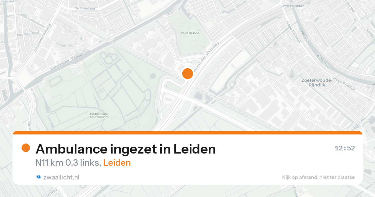 Ambulance ingezet in Leiden — 20 aug 2026