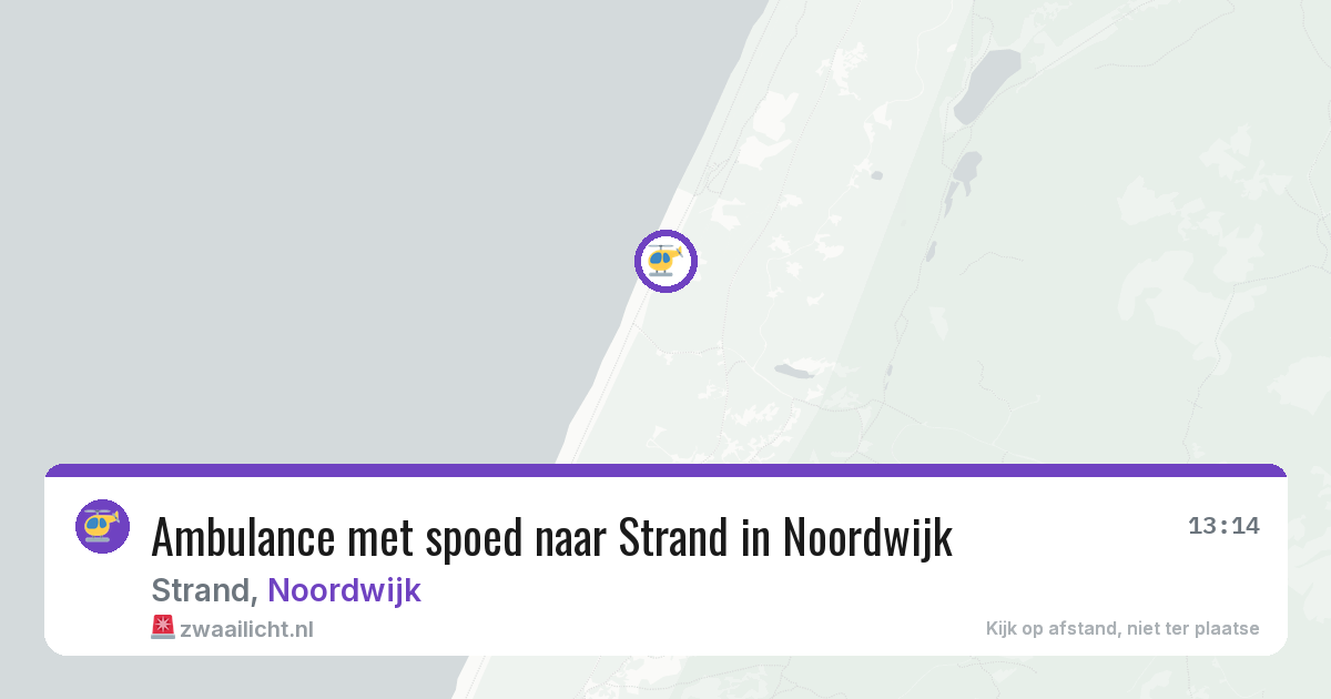 Ambulance met spoed naar Strand in Noordwijk — 14 jul 2026