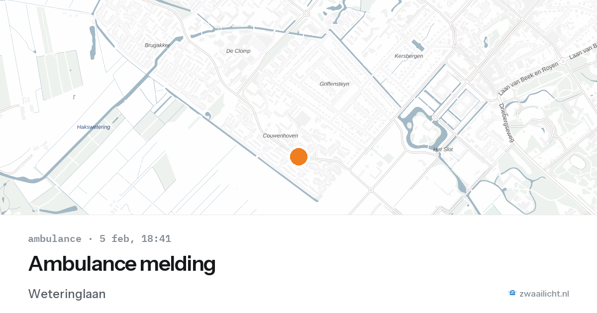 Ambulance melding — 5 feb 2026