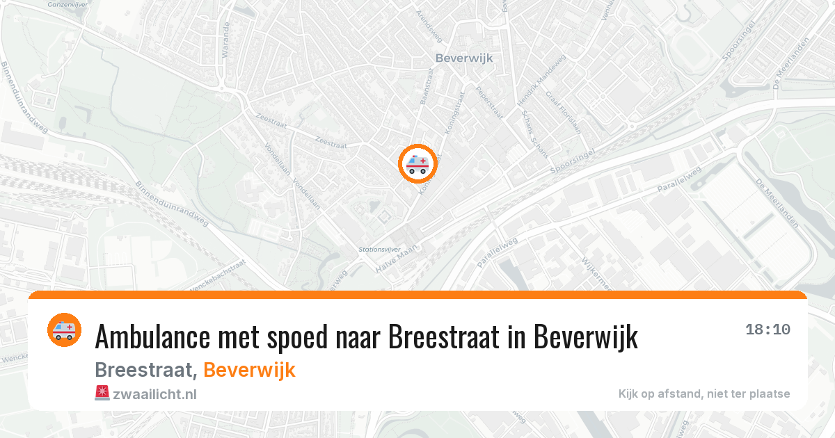 Ambulance met spoed naar Breestraat in Beverwijk — 9 apr 2026