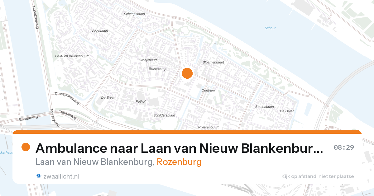 Ambulance naar Laan van Nieuw Blankenburg in Rozenburg — 27 aug 2026