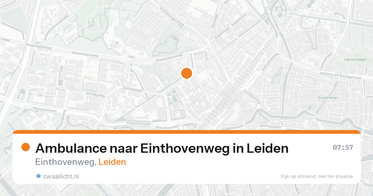 Ambulance naar Einthovenweg in Leiden — 17 aug 2026