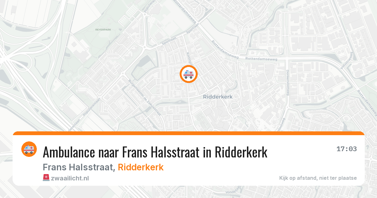 Ambulance naar Frans Halsstraat in Ridderkerk — 10 apr 2026
