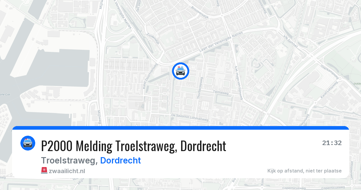 P2000 Melding Troelstraweg, Dordrecht — 12 aug 2026