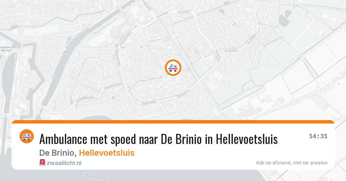 Ambulance met spoed naar De Brinio in Hellevoetsluis — 30 mrt 2026