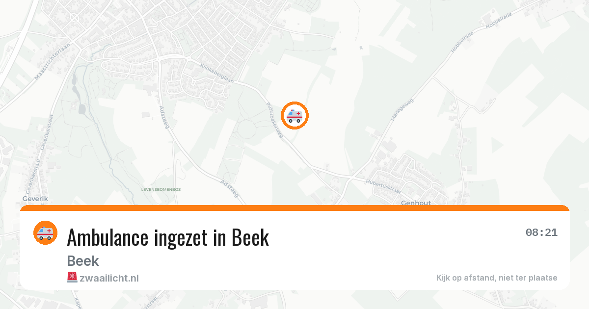 Ambulance ingezet in Beek — 12 aug 2026