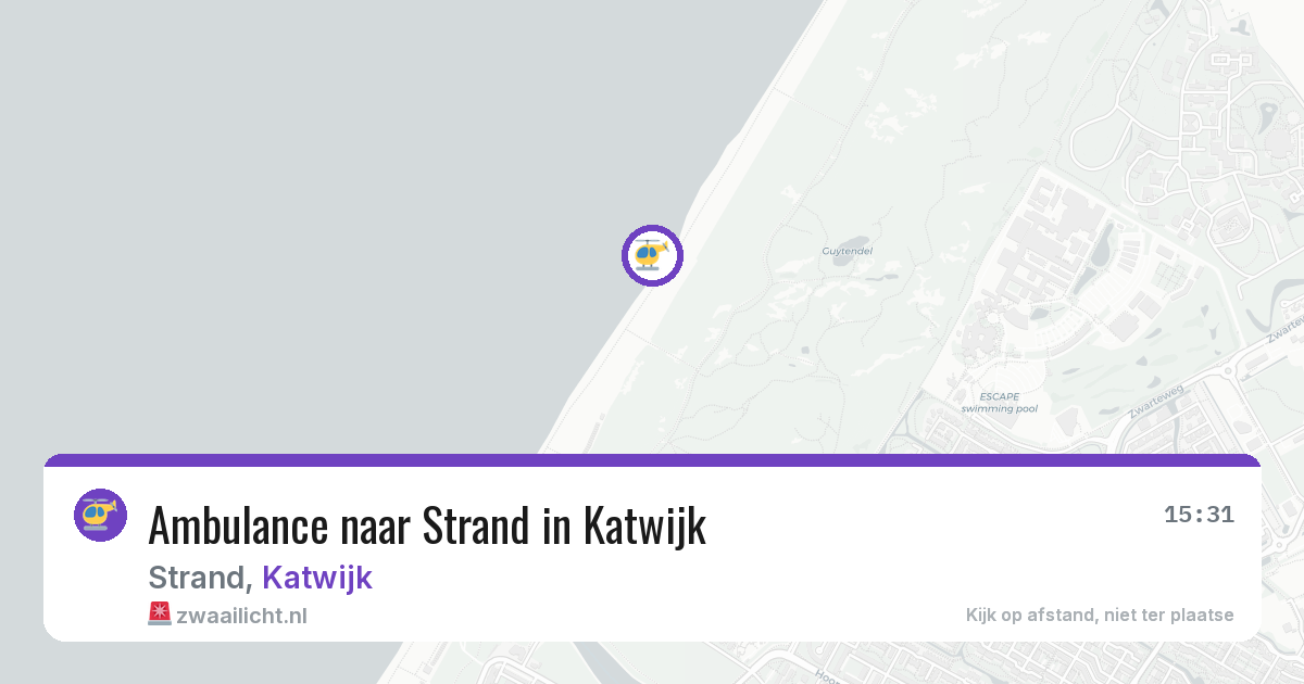 Ambulance naar Strand in Katwijk — 9 aug 2026
