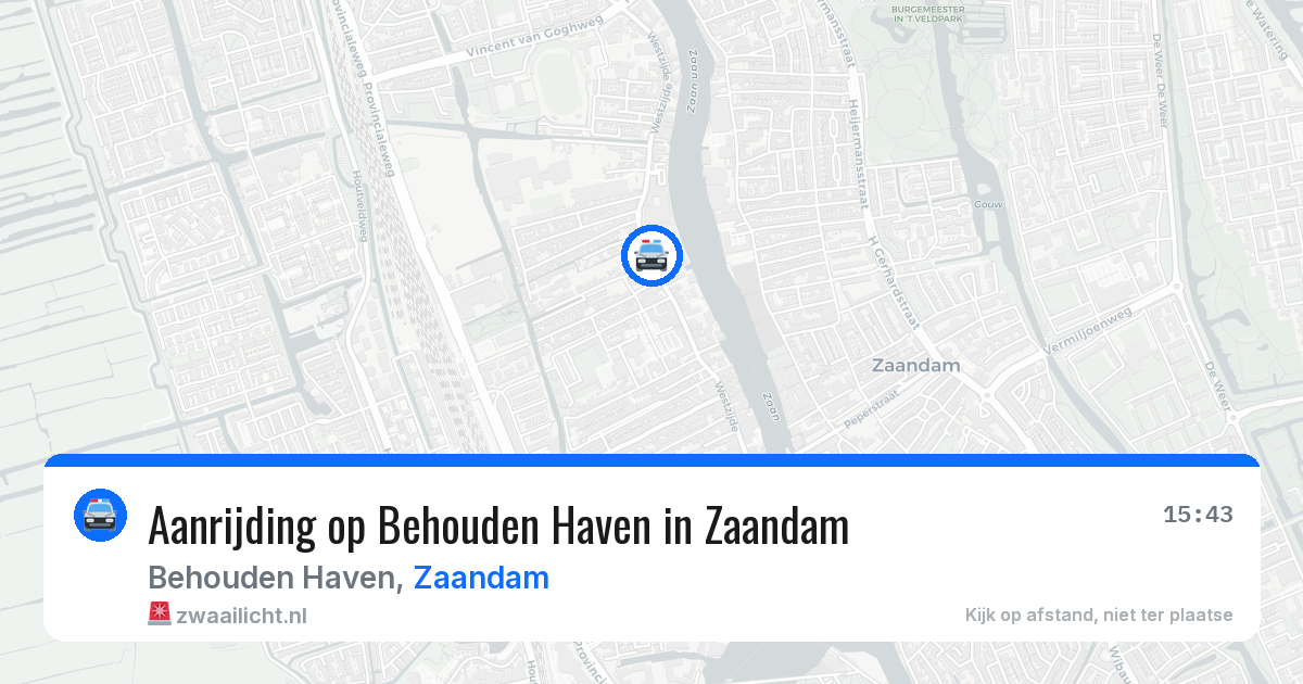 Aanrijding op Behouden Haven in Zaandam — 8 jun 2026
