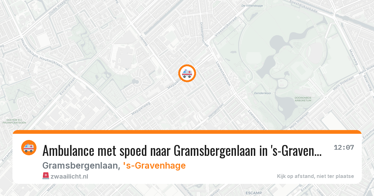 Ambulance met spoed naar Gramsbergenlaan in 's-Gravenhage — 9 mei 2026