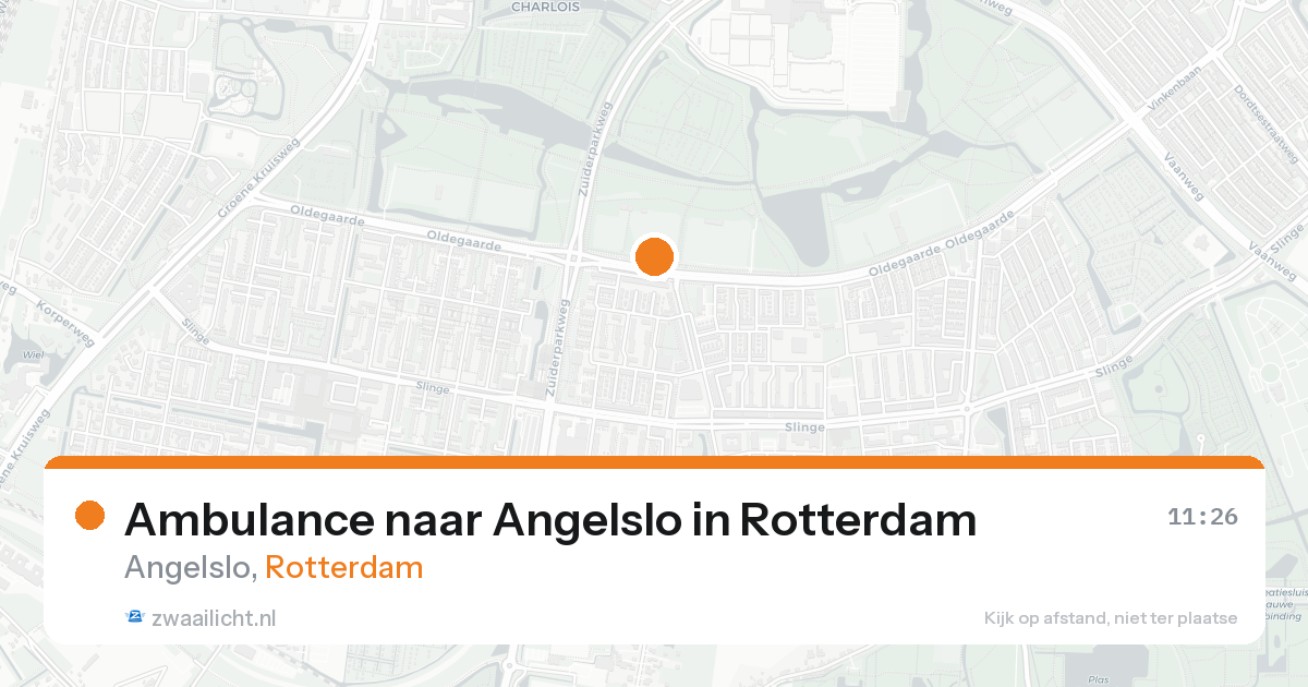 Ambulance naar Angelslo in Rotterdam — 17 aug 2026