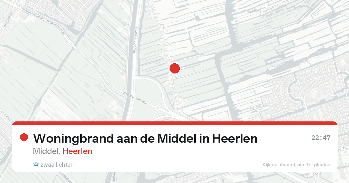 Woningbrand aan de Middel in Heerlen — 14 aug 2026
