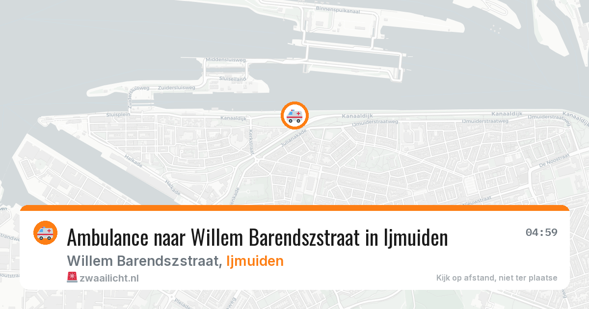 Ambulance naar Willem Barendszstraat in Ijmuiden — 27 jul 2026