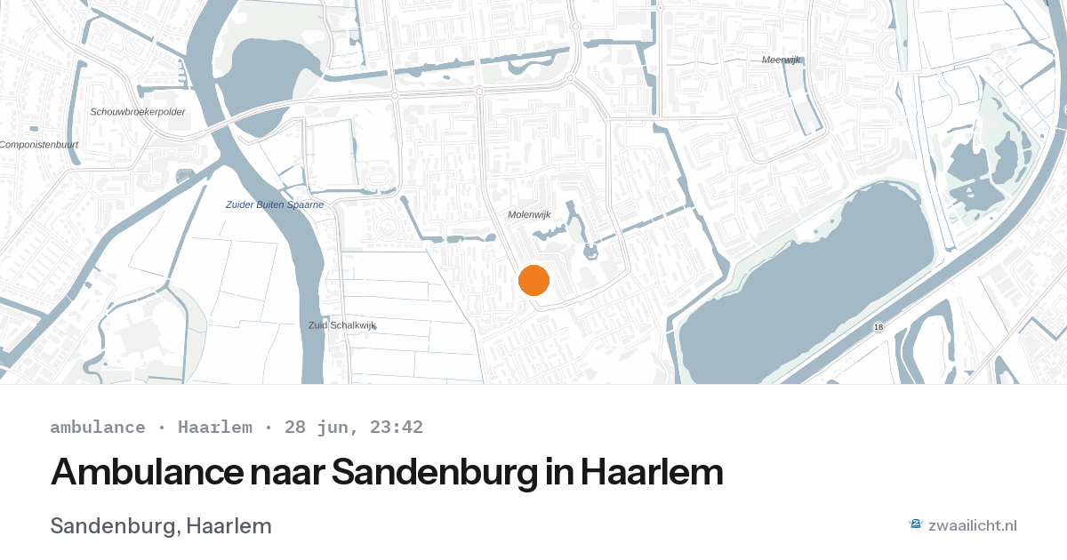 Ambulance naar Sandenburg in Haarlem — 28 jun 2026