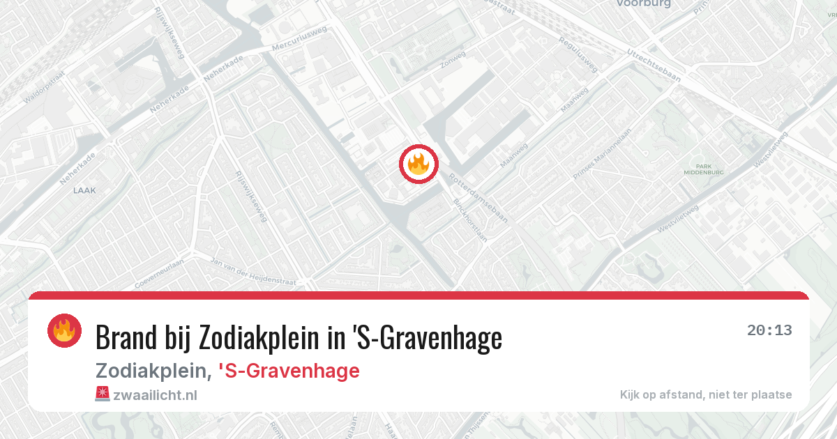 Brand bij Zodiakplein in 'S-Gravenhage — 23 jun 2026