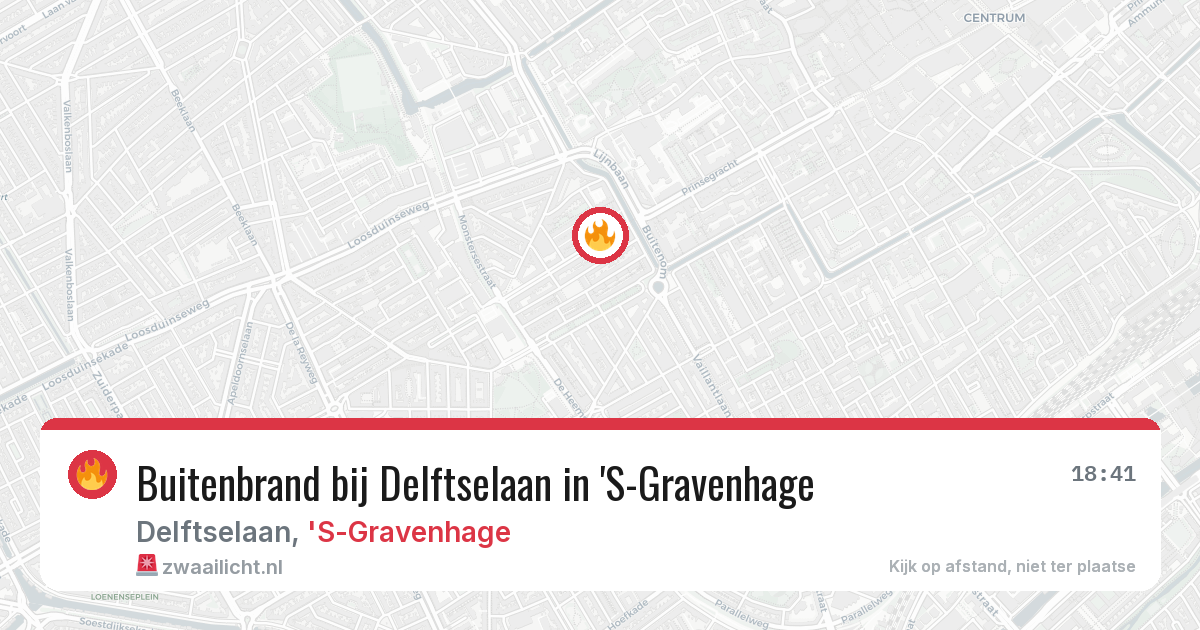 Buitenbrand bij Delftselaan in 'S-Gravenhage — 8 jul 2026
