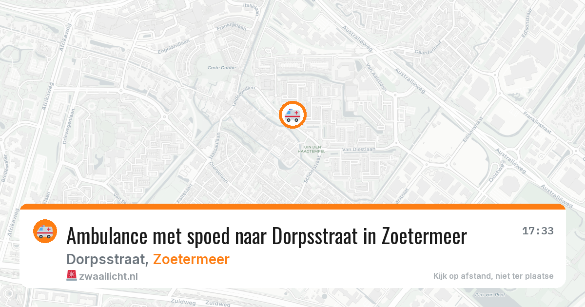 Ambulance met spoed naar Dorpsstraat in Zoetermeer — 4 mrt 2026