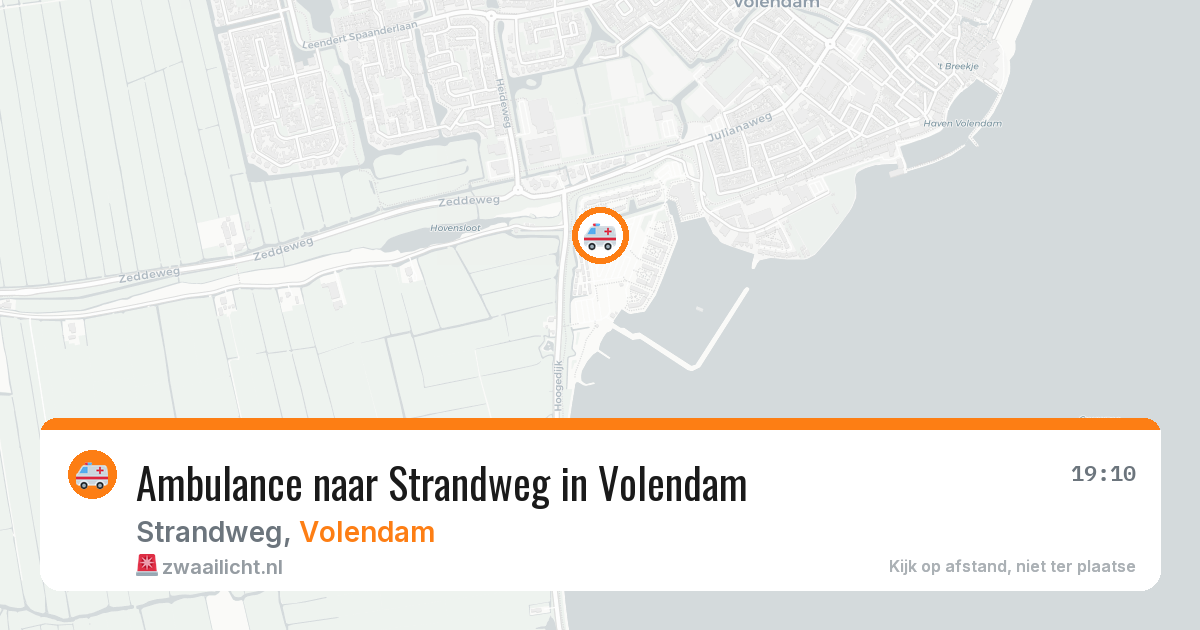Ambulance naar Strandweg in Volendam — 10 jul 2026