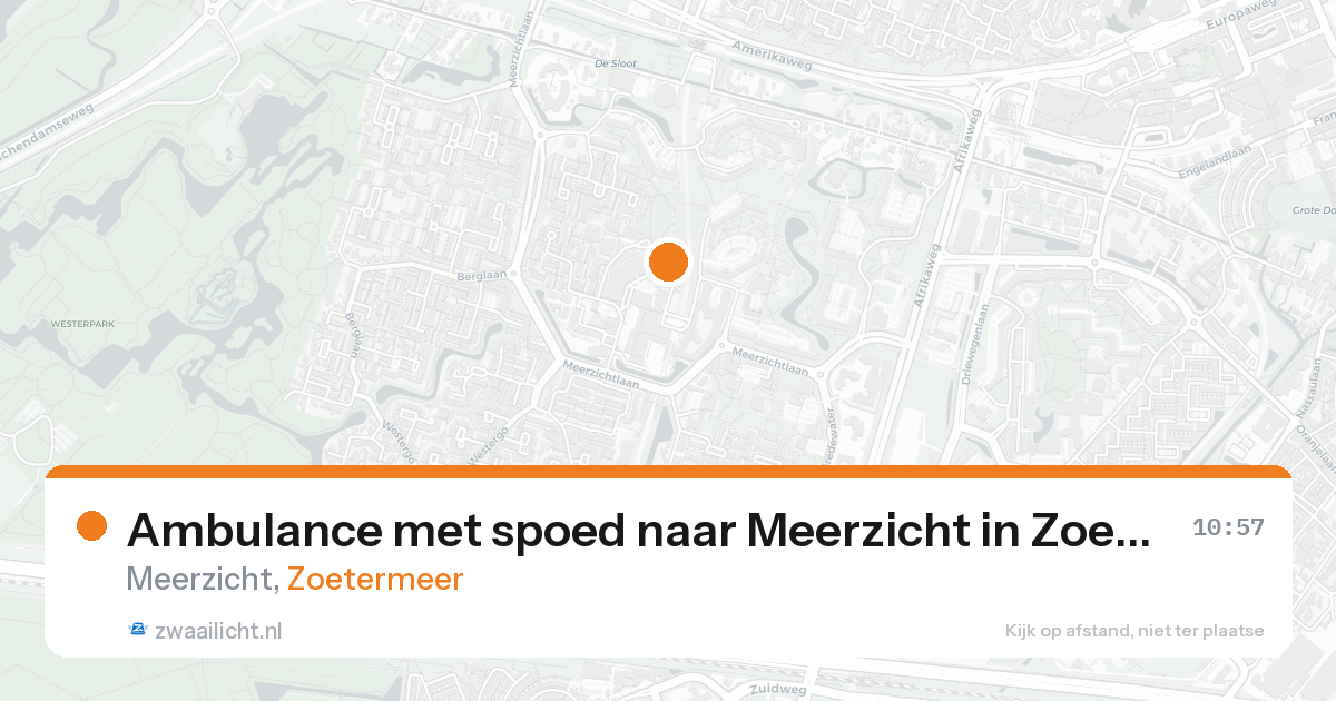 Ambulance met spoed naar Meerzicht in Zoetermeer — 4 mei 2026