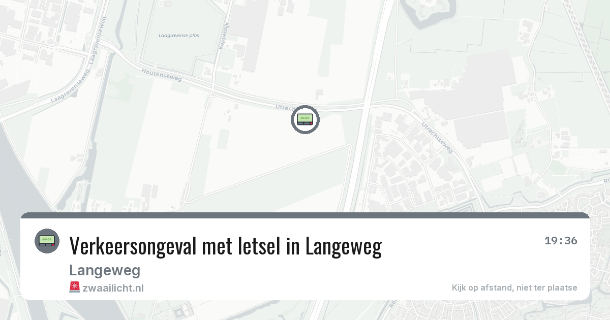 Verkeersongeval met letsel in Langeweg — 28 jul 2026