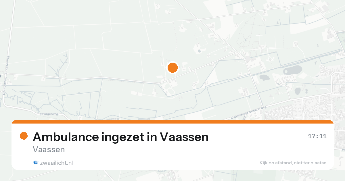 Ambulance ingezet in Vaassen — 15 aug 2026