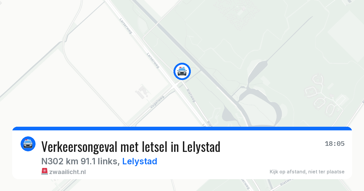 Verkeersongeval met letsel in Lelystad — 13 aug 2026
