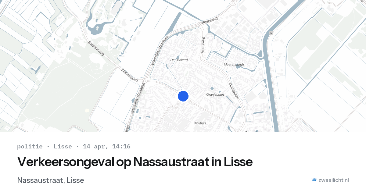 Verkeersongeval op Nassaustraat in Lisse — 14 apr 2026